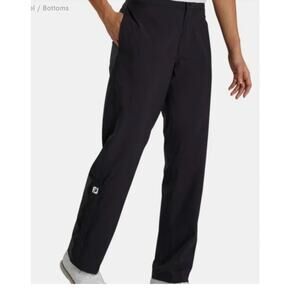 Footjoy DryJoys Womens Rain Pants Golf Elastic Waist Zip Leg Black Waterproof M